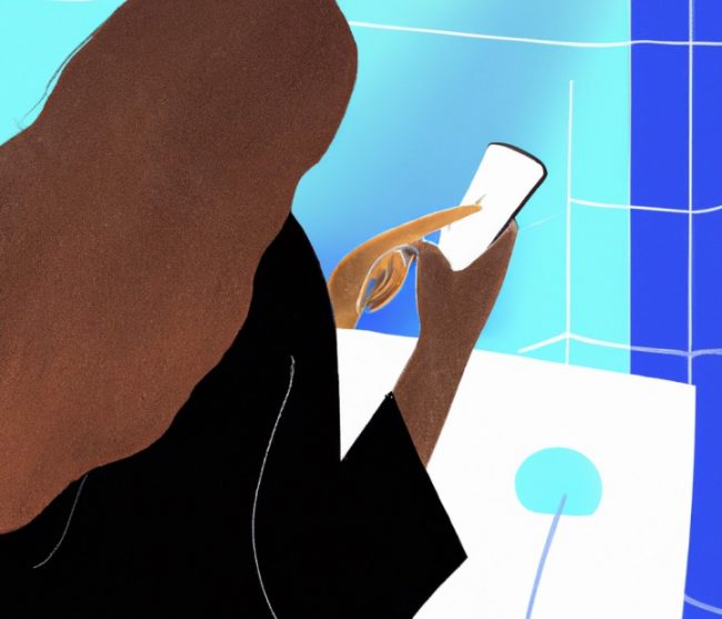 DALL·E-2023-04-28-09.22.54-A-picture-of-a-person-scrolling-on-their-phone-in-the-bathroom-blue-background-digital-art-e1682666634130